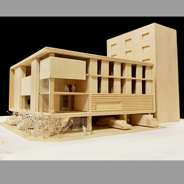 シナ共芯合板-施工写真(建築模型)