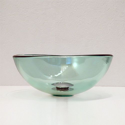 ガラス製　洗面ボウル❗在庫確認してください ガラス洗面ボウル 小さい コンパクト 手洗い鉢 ブラック Φ280