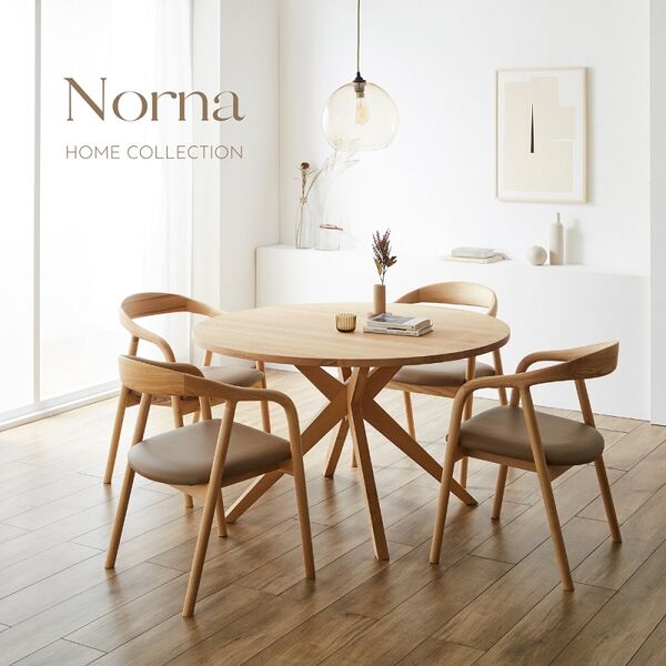 Norna 】ダイニングセット【 120cm 】(hokuou120tablenaset)