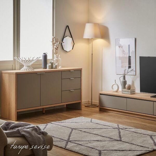 taupe】サイドボード【150cm】(taupe150sb-k-6115kn)