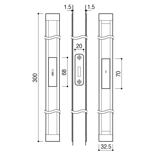 鎌錠 KV-01 間仕切器セット(2-KV-01-ZNN300)