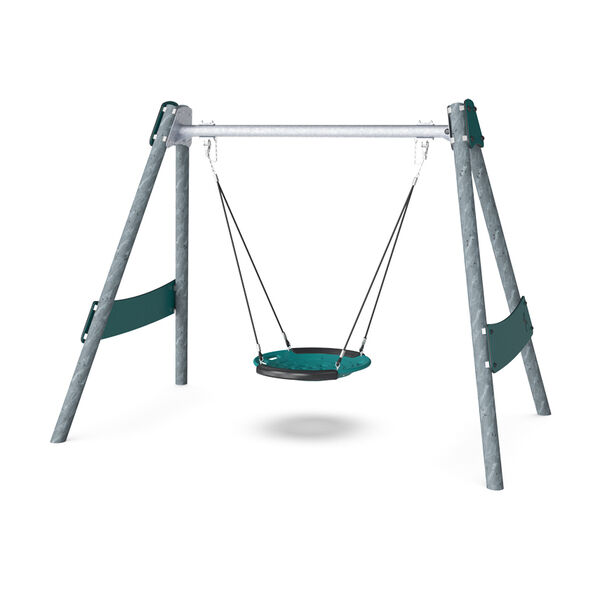 GreenLine Steel Swing H:2.5m, 100cm Rope Seat (QS)(KSW90040)