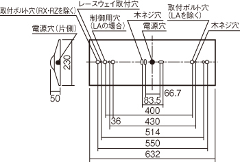 天井直付型 20形 一体型LEDベースライト 連続調光型調光タイプ