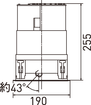 天井埋込型 LED ダウンライト型プロジェクター 中角タイプ 埋込穴□175