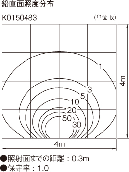 鉛直面照度分布図