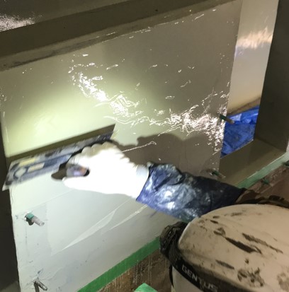 上塗り材塗布