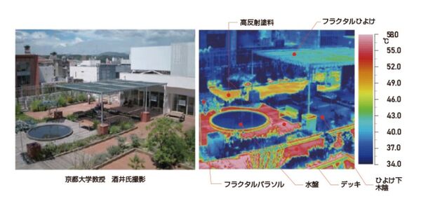 フラクタルひよけ冷却効果