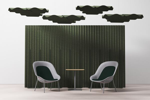Onde PET Felt Acoustic Panel(floating)