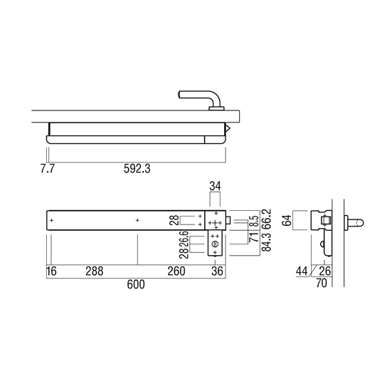 新作登場人気 UNION(ユニオン) PHA200-30S-L ドアハンドル パニック 1