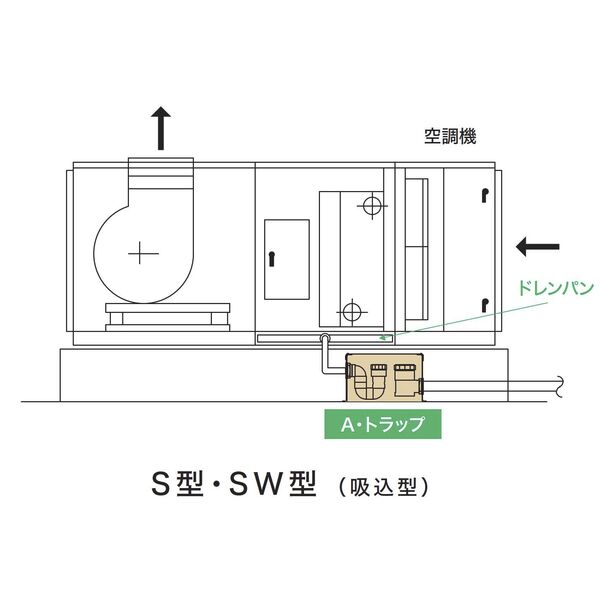 A・トラップ 吸込保温型／40A／透明蓋(F-ATSW40T)