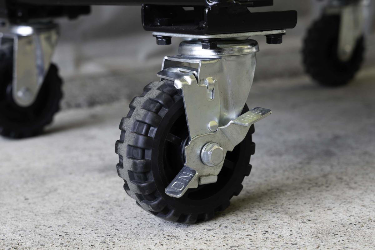 天使のカゴ台車 ブラック W850×D650×H1100 タフキャスター仕様