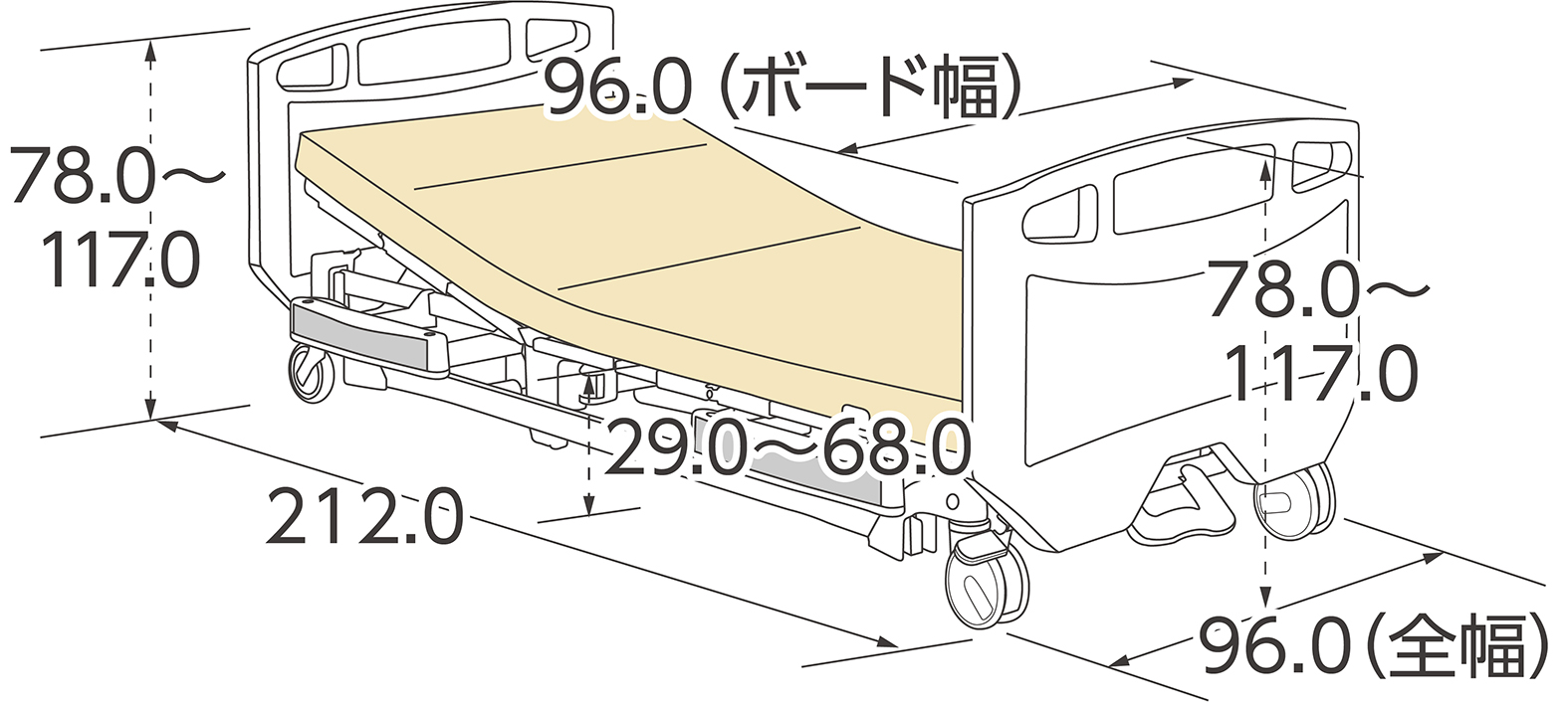 アスピーノ　樹脂ボード寸法図